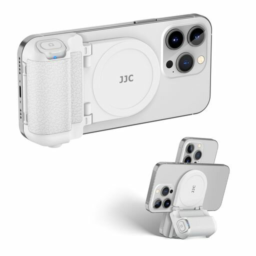 JJC 磁気 MAGSAFE スマホグリップ スマホホルダー スマホスタンド ワイヤレスリモコン付き スマートフォンホルダー 自撮りグリップ 1/4..