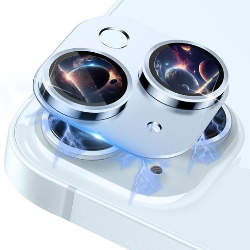 RicYeelカメラフィルムiPhone15/iPhone15Plus用カメラレンズ保護カバーアイフォン15/アイフォン15Plus対応レンズ保護フィルムアルミ合金耐スクラッチ耐衝撃カメラカバー-ブルー RicYeelカメラフィルムiPhone15/iPhone15Plus用カメラレンズ保護カバーアイフォン15/アイフォン15Plus対応レンズ保護フィルムアルミ合金耐スクラッチ耐衝撃カメラカバー-ブルー