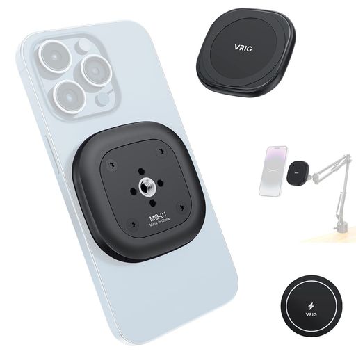 スマホホルダー 三脚用 マウント 磁気マグネット式 携帯電話ホルダー 1/4インチネジ穴 三脚用アクセサリー 磁気 スマホホルダー スマホ撮影 固定 自撮り棒/カメラに適用