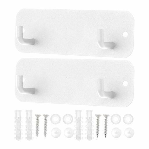 CAPASTEC2個セット壁掛けラックウォールハンガーウォールフックコートラック壁掛けコートフック掛けフック2連ハットラック玄関用バスルーム用ホワイト