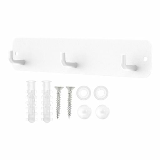 CAPASTEC壁掛けラックウォールハンガーウォールフックコートラック壁掛けコートフック掛けフック3連ハットラック玄関用バスルーム用タオル掛けホワイト