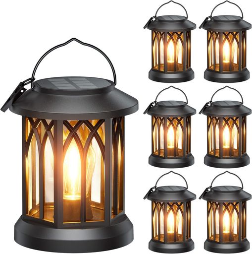 Letmyソーラーランタンソーラーライト屋外防水ガーデンライトおしゃれledランタンLED電球色夜明け自動オン/オフ庭、花壇、パティオ、玄関、ベランダ、駐車場、歩道などに適用屋外照明ガ…