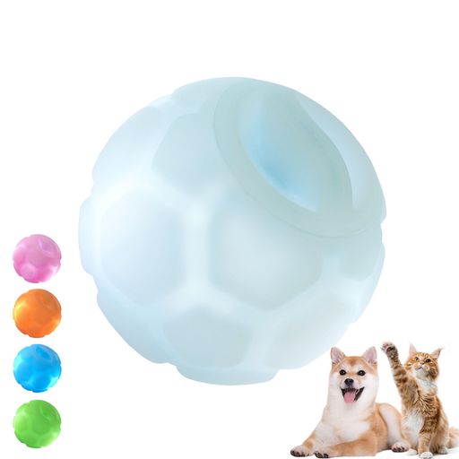 犬ボール【2026年最新設計】ペットおもちゃ光るボール3モード自動切替複数色充電式安心の天然ゴム製/丸洗い可能ストレス解消・運動不足対策小・中・大型犬猫用に適用(ホワイト)