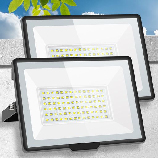 【超軽量・超薄型】MORSENled投光器100W投光器15000LM投光器屋外100v灯光器作業灯外灯工事用ライトled..