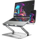 ノートパソコンスタンド【マグネット式携帯スタンド付き 】ノートPCスタンド アルミ合金製 PC冷却効果 折りたたみ式 タブレットスタンド 高さ&角度調整可能 人間工学設計 滑り止め 姿勢改善 腰痛 猫背解消 MACBOOK AIR/PRO(2)
