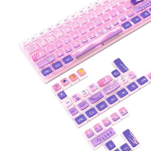 ゲーミングキーキャップキートップPBT半透明昇華印刷熱昇華120キー紫の海フルキー対応ASAプロファイル61/64/68/75/78/84/87/96/98/100/104/108キーボードに適用Cherry ゲーミングキーキャップキートップPBT半透明昇華印刷熱昇華120キー紫の海フルキー対応ASAプロファイル61/64/68/75/78/84/87/96/98/100/104/108キーボードに適用Cherry