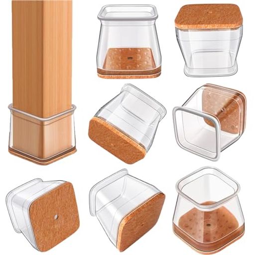 椅子脚カバー四角椅子足カバーいすのあしカバーきず防止シリコン防音四角の椅子脚移動ラクラクフェルト..