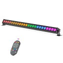 U`Kingウォッシュライトステージライト72W24LEDsRGBW舞台照明Djライトリモコン付きLEDライトバー4in1DMX高輝度スポットライト自動モード音声起動リックスライト背景ライトディスコライト演出(2)