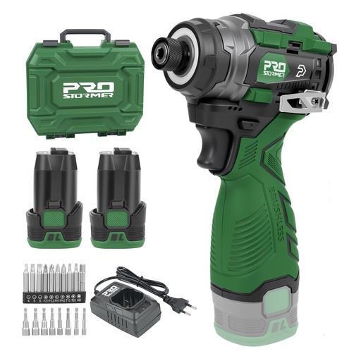 【2025新研発】Prostormer17Vインパクトドライバー工具セットブラシレスモーター円形LED超高輝度締付工..
