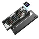 YUNZIIAL80メカニカルキーボードワイヤレスゲーミングキーボード75%レイアウトBLUETOOTH/2.4G/有線三つモードフルアルミCNCLCDスクリーンホットスワップ対応ガスケットマウントノブ付きQMK/VIA