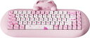 YUNZII C68 ワイヤレスメカニカルキーボード かわいい猫 PS4/PS5対応 65% 無線 ホットスワップ シリコーン 人間工学 ゲーミングキーボード三つモード BT5.0/2.4G/有線 RGBバックライト NKRO WIN/MAC用(2)