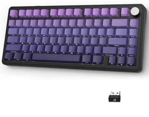 ATTACK SHARK X AJAZZ X85 メカニカルゲーミングキーボード 白翡翠スイッチ ガスケットマウント リニア サイド刻印彫刻PBTチェリーキーキャップ RGB 3つ接続モード 2.4G / BLUETOOTH/USB-C ワイヤレス 無線