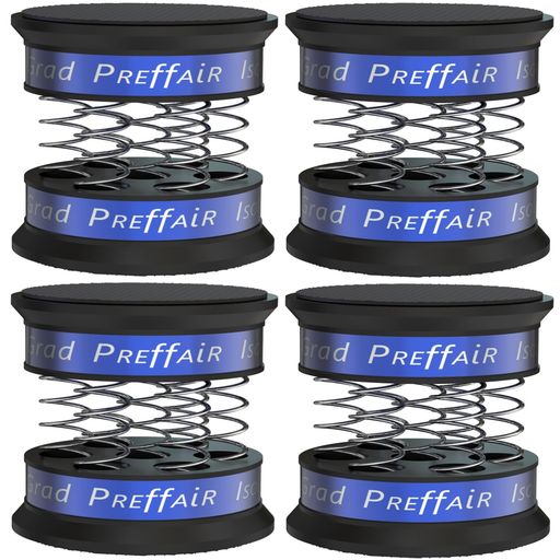 PreffairAudiophileターンテーブル隔離スタンド脚、アルミニウム製調節可能スピーカー床保護パッド、滑り止め超低音スピーカスプリングダンパー尖頭、LPビニル録音機防振底クッション。(ブ…