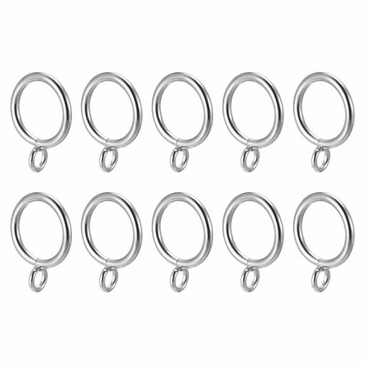 DTGN内径25mmのカーテンリング-24個パック-カーテンやロッドに最適-カーテンドレープスライドアイレットリング-シルバー