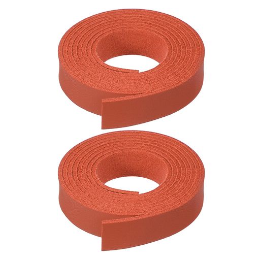 PATIKIL革紐ネックレス用革紐12mmスエードレザーストラップフェイクレザーストネックレスブレスレット手作り材料DIYハンドメイドアクセサリーパーツ2個オレンジ