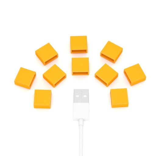 【2024新版】USB-Aタイプ(標準タイプ) 10個パック 脱落防止ソフトシリコン製 オスポート防塵保護カバー 防塵・防湿・防錆・ポート保護プラグカバー、保護スリーブ(イエロー)