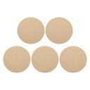 PATIKIL5パック9.1”230mm直径穴ない陶芸用ホイールバット9mm3/8”厚丸い陶芸用バットシステム粘土陶器ホイールアクセサリー用茶色