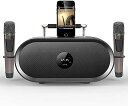 RHMポータブルカラオケサウンドワイヤレスマイクスピーカーセット充電式BTカラオケセット。家族の集まり、ストリートスピーチ、会議、セミナー、学校の活動、屋外などで使用されます