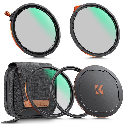 K&F CONCEPT 82mm マグネット式フィルターセット CPL 可変ND ブラックミスト フィルター