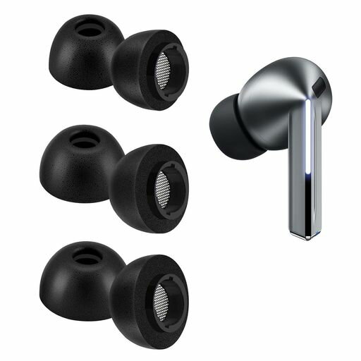 umvowuxa【3ペア】差し替え用イヤピースGalaxyBuds3Proメモリーフォームイヤチップ快適で柔らかく、遮..