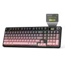 ATTACK SHARK×MAMBASNAKE X98PRO ゲーミングメカニカルキーボード カスタマイズ リニア ブルーベリースイッチ HIFI ガスケットマウント LEDスクリーン サイド刻印彫刻PBTキーキャップ ワイヤレス 無線 3接続モード(2)