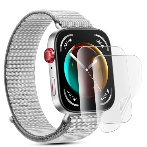 【アンチグレアフィルム2枚セット】対応HUAWEIWATCHFIT3保護フィルム軟TPU素材FORHUAWEIWATCHFIT3保護フィルム貼り付け簡単/全面保護/気泡ない/指紋防止/スクラッチ防止/傷つきにくいFOR