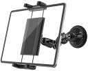 【強化された真空吸盤】KOLASELS 車載 タブレットホルダー 車 IPAD ホルダー ダッシュボードとロンドガラス取り付け 金属アーム 運転席 車のタブレットマウント カースマホホルダー 360度回転 自由調節 安定性(2)