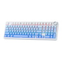 【新登場】MECHLANDS AULA F99 PRO 96% メカニカルキーボード BT5.0/USB-C/2.4GHZ ワイヤレスゲーミングキーボード ホットスワップ対応ガスケットカスタムキーボード 8000MAH バッテリー ノブ WIN/MAC(2)