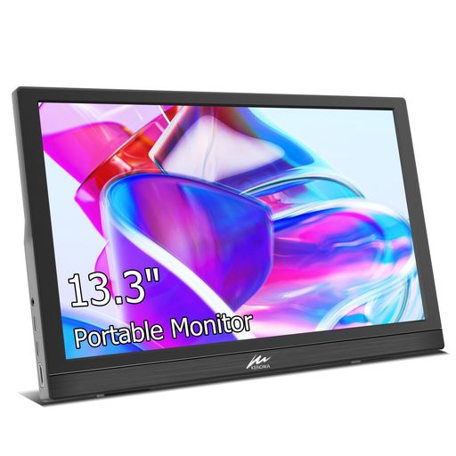 モバイルモニター13.3インチKenowa小型モニターHD1366*768解像度スピーカー内蔵60Hz5ms薄型Type-C標準HDMIポートPC/Computer/Laptop/Raspberry モバイルモニター13.3インチKenowa小型モニターHD1366*768解像度スピーカー内蔵60Hz5ms薄型Type-C標準HDMIポートPC/Computer/Laptop/Raspberry