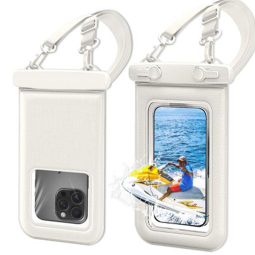 首掛けスマホ防水ケースIPX8認証完全防水浮く首かけ斜め掛けスマホアームバンド指紋認証顔認証カヤックシュノーケリングビーチプール海水浴水泳ダイビング水中撮影温泉バンド付き7.5…