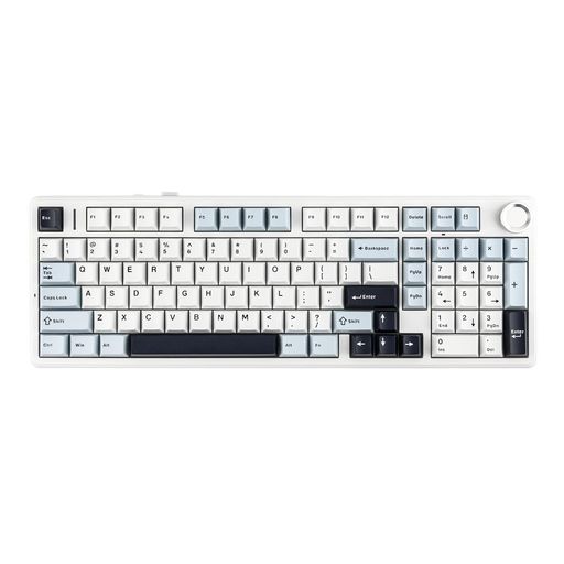 MECHLANDS AULA F99 PRO 96% メカニカルキーボード BT5.0/USB-C/2.4GHZ ワイヤレスゲーミングキーボード ホットスワップ対応ガスケットカスタムキーボード 8000MAH バッテリー ノブ WIN/MAC 用 RGB