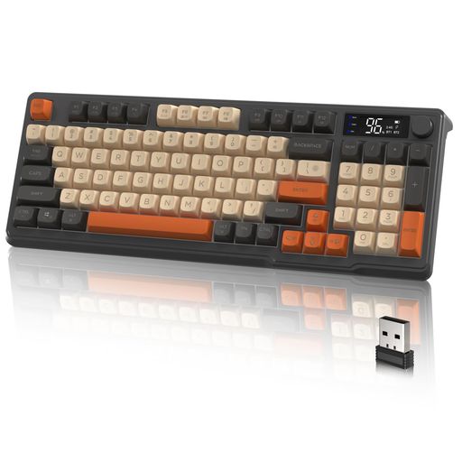 ATTACK SHARK X FREE WOLF M96 ゲーミングキーボード、ワイヤレス2.4G/BLUETOOTHダブルモード無線キーボード、PBT ATTACK SHARK X FREE WOLF M96 ゲーミングキーボード、ワイヤレス2.4G/BLUETOOTHダブルモード無線キーボード、PBT