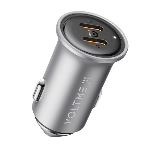 VOLTMEシガーソケットUSB-C2ポートPD20Wカーチャージャ2台同時充電車充電器12V/24V入力に対応PD3.0PPS..