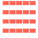 Amosfunフラッグミニ手旗赤い旗無地25本セット14x21cm応援グッズ推し活お祝い手を振る旗ハンドフラッグパーティー飾り審判手旗指揮手旗訓練専用競技用品ス...