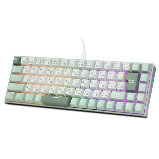 RKROYALKLUDGEC68JPホール効果メカニカルゲーミングキーボード、65%HEマグネティックスイッチ有線RGBキーボード、ホットスワップ対応、ラピッドトリガー調整可能アクチュエーション、8Kポー…