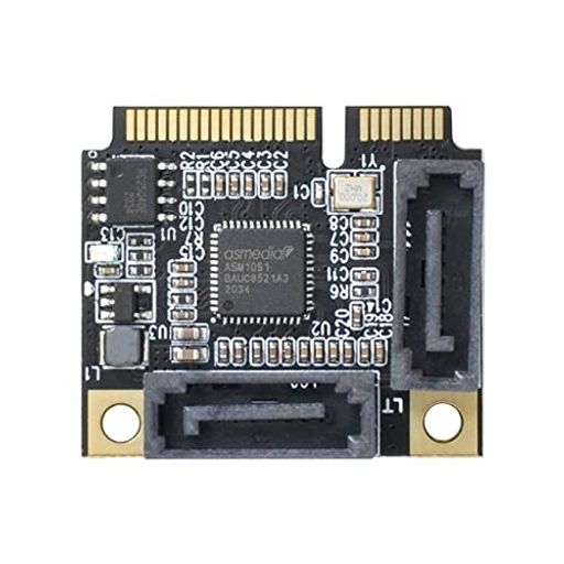 NFHK MINI PCI-E PCI Express To SATA 3.0アダプタコンバータハードドライブ拡張 システムディスクとしてSSDソリッドステートハードディスクに接続できる2つのSATA3.0インターフェイスがあり、6.0Gbps、3.0Gbps、1.5Gbpsの伝送速度をサポートします。 ホットスワップおよびホットプラグ機能、および電源管理機能を備えています。 エラーの報告、回復、修正をサポートします。部分的なスリープ電源管理状態をサポートします。Gen1i、Gen1x、Gen2i、Gen2m、Gen2x、Gen3iをサポートします。 ネイティブコマンドキュー(NEQ)をサポートします。 高負荷下では、NCQテクノロジーはハードディスクのパフォーマンスと安定性を保証できます。