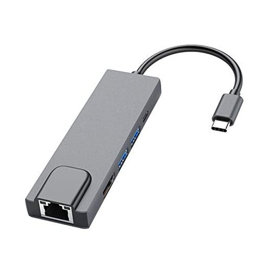 EONO(CI[m) USB C nu  USB TYPE C nu 5IN1 A_v^ PD}[d 1000MC[Tlbg 4K HDMI LAN|[g ϊ hbLOXe[V MACBOOK AIR 2020 SURFACE GO 2