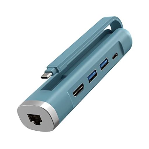 ELEXLINCO USB nu 5-IN-1 USB C nu A_v^ fA|[gUSB-A 5GBPS ` 100W USB PD USB-C|[g 4Ko HDMI|[g 1000MBPS RJ45 C[Tlbg|[g