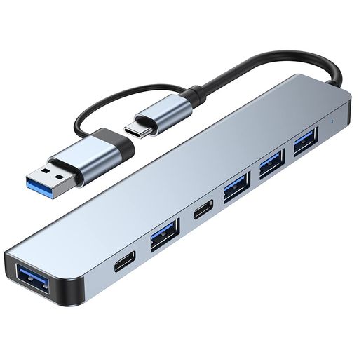 JUSANKO USB TYPE-C nu 7IN1 1USB3.0|[g 4USB2.0|[g PD5Wd USB-Cf[^ (BYL-2117)