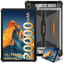 OUKITEL RT6 防水タブレット 20000MAH大型バッテリー ANDROID13 タブレット防水防塵耐衝撃10.1インチ 1200 * 1920の解像度FHD+大画面IPS、8コアCPU 16GB RAM + 256GB