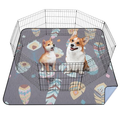 LOOBANI洗えるペットシーツ超吸水ペットマット防水滑り止めおしっこマット速乾漏れ防止ペットの健康状態の観察おしゃれなデザイン消臭介護エコ噛み耐性抗菌加工子犬とシニア犬のトイ…