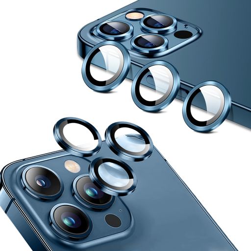 【6枚】BELIYO IPHONE 12 PRO MAX/IPHONE 13/IPHONE 13 MINI カメラ保護 ガイド枠付き 日本9H硬度旭硝子素材 カメラレンズを完全に保護します 傷や汚れからレンズを守る 高透過率 防塵 衝撃吸収 落下防止