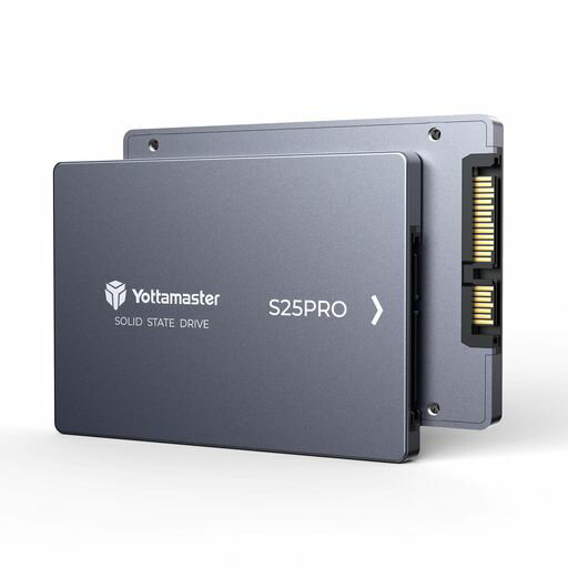 YOTTAMASTER S25PRO 1TB SATA SSD 2.5インチ、アルミ製2.5インチSSD SATA III 6GB/S内蔵ソリッドステートドライブ
