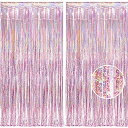2個セットBRAVESHINEタッセルカーテンキラキラ背景明るい光沢誕生日飾り付け100CM*250CM誕生日飾りカーテンBIRTHDAYDECORATIONS...