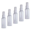 スプレー ボトル プラスチック 【50ML】 5本セット 透明 霧吹き 液体 化粧品 保存 詰め替え 小分け 旅行 出張 お出かけ オフィス アウトドア きらき...