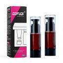 真空ボトル 30ML 2個入り ポンプボトル 化粧品小分けボトル ポンプタイプ エアレス プッシュボトル 温泉 旅行ボトル プラスチック容器 詰め替えボトル 携帯用 液体用 乳液用 旅行用品 漏れ防止 (茶色)(4)