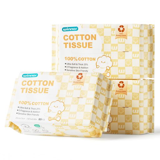 【大判サイズ&より柔らか厚手タイプ】WINNER 使い捨て ガーゼハンカチ 赤ちゃん 乾湿両用 おしりふき 15X20CM 厚手 ベビーコットン おしりふき 赤ちゃん ベビー用品 使い捨てガーゼ 赤ちゃん 手口ふき 毛羽立ちなし(80枚×3個)