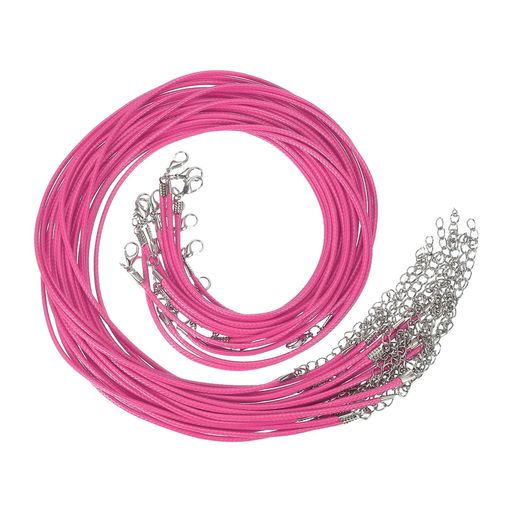 PATIKIL16インチx0.08インチのネックレスコード、20個のワックスレザーネックレスストリングロープ、宝石メイキング用具、ビーズ用具、ペンダント、ブレスレットチェーン用具、ローズ