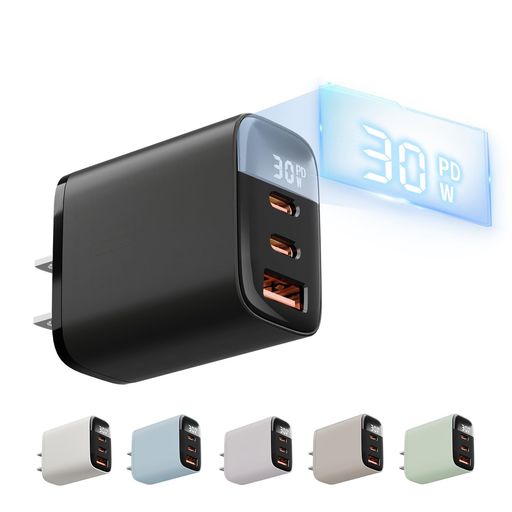 RISUKAI 充電器 30W PD対応 3ポートタイプC急速充電器「GAN」窒化ガリウム TYPE-C1+TYPE-C2 USB-A/PSE技術基準適合/超軽量·極小型 USB充電器 RISUKAI 充電器 30W PD対応 3ポートタイプC急速充電器「GAN」窒化ガリウム TYPE-C1+TYPE-C2 USB-A/PSE技術基準適合/超軽量·極小型 USB充電器