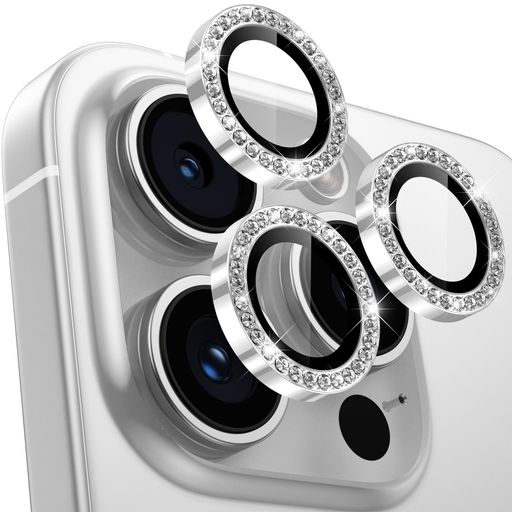 【4枚入り】レンズカバー IPHONE16 PRO/16 PRO MAX用 カメラフィルム キラキラ アイフォン16 PRO/16 PRO MAX用 カメラ保護 ピカピカ アルミ合金 9H強化ガラス キズ防止 黒縁取り 露出オーバー防止 超高透過率